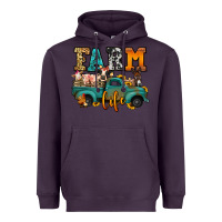 Plum farm life farm animals truck Heavyweight Hoodie - Jasminsmagicworld