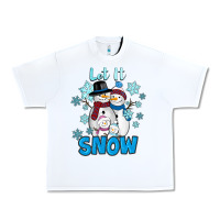 White Let It Snow Urban Heavy Tee - RanaPortraitStore