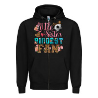 Black little sister biggest fan soccer Zipper Hoodie - HRA Design Shop