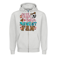 Dove Grey little sister biggest fan soccer Zipper Hoodie - HRA Design Shop