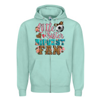Seafoam little sister biggest fan soccer Zipper Hoodie - HRA Design Shop