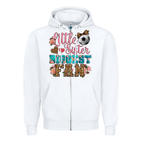 White little sister biggest fan soccer Zipper Hoodie - HRA Design Shop