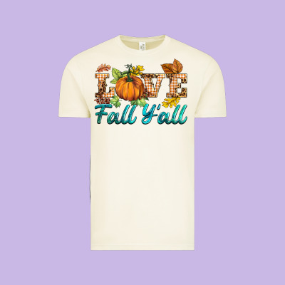 Love Fall Y'all Vintage Tee Designed By Barkaloodesign