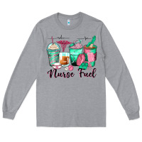 Heather Grey nurse fuel coffee cups Long Sleeve Tee - Zillion Design Studio