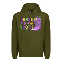 Army Green shake your bootie mardi gras Premium Hoodie - MaliasSmallBusiness