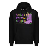 Black shake your bootie mardi gras Premium Hoodie - MaliasSmallBusiness