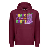 Burgundy shake your bootie mardi gras Premium Hoodie - MaliasSmallBusiness
