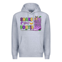 Heather Grey shake your bootie mardi gras Premium Hoodie - MaliasSmallBusiness