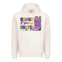 Pale Pink shake your bootie mardi gras Premium Hoodie - MaliasSmallBusiness