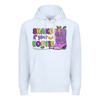 White shake your bootie mardi gras Premium Hoodie - MaliasSmallBusiness