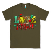 Army Green love softball Classic Tee - Zillion Design Studio