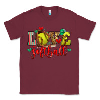 Burgundy love softball Classic Tee - Zillion Design Studio