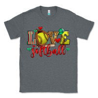 Charcoal Heather love softball Classic Tee - Zillion Design Studio