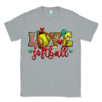 Heather Grey love softball Classic Tee - Zillion Design Studio