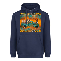 Navy farm animals truck Heavyweight Hoodie - Jasminsmagicworld