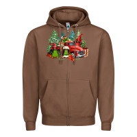 Chestnut merry christmas truck afro gnomies Zipper Hoodie - FaDigitalArtStudio