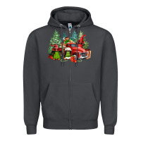 Smoke merry christmas truck afro gnomies Zipper Hoodie - FaDigitalArtStudio