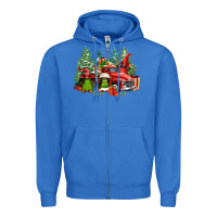 True Royal merry christmas truck afro gnomies Zipper Hoodie - FaDigitalArtStudio