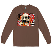 Chestnut firefighter skull Long Sleeve Tee - AdoDesignShop