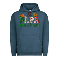 Pigment Midnight Navy el papa mas chingon Urban Hoodie - MaliasSmallBusiness