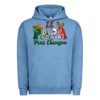 Pigment Pebble Blue el papa mas chingon Urban Hoodie - MaliasSmallBusiness
