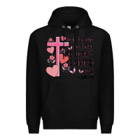Black we love because he first loved us Premium Hoodie - MaliasSmallBusiness