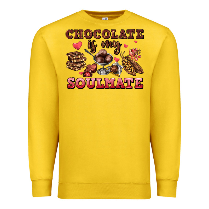 Chocolate Is My Soulmate Premium Sweatshirt by AdoDesignShop | Teevron