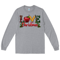 Heather Grey love christmas teacher Long Sleeve Tee - RanaPortraitStore