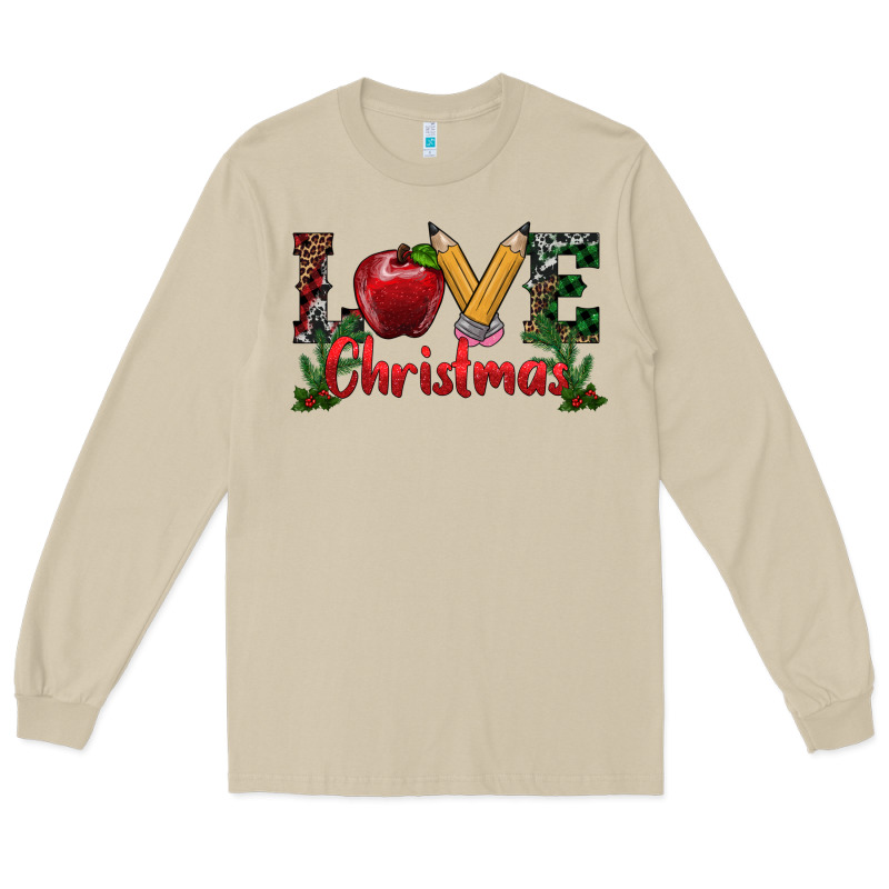 Love Christmas Teacher Long Sleeve Tee by RanaPortraitStore | Teevron
