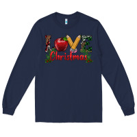 Navy love christmas teacher Long Sleeve Tee - RanaPortraitStore