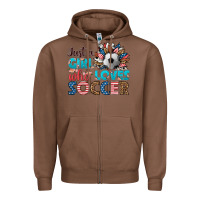 Chestnut just a girl who loves soccer Zipper Hoodie - HRA Design Shop