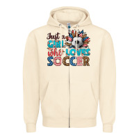 Sandshell just a girl who loves soccer Zipper Hoodie - HRA Design Shop