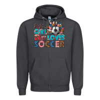 Smoke just a girl who loves soccer Zipper Hoodie - HRA Design Shop