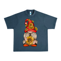 Midnight Navy western gnome with sunflowers Urban Heavy Tee - texasbilliewilder