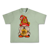 Oil Green western gnome with sunflowers Urban Heavy Tee - texasbilliewilder
