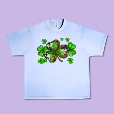St. Patricks Day Shamrocks Urban Heavy Tee Designed By Barkaloodesign