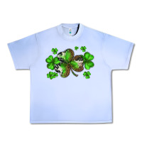 Grape Ice st. patricks day shamrocks Urban Heavy Tee - BarkalooDesign