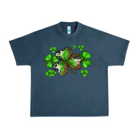 Midnight Navy st. patricks day shamrocks Urban Heavy Tee - BarkalooDesign