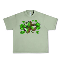 Oil Green st. patricks day shamrocks Urban Heavy Tee - BarkalooDesign