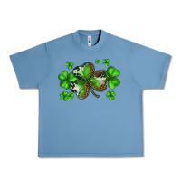 Pebble Blue st. patricks day shamrocks Urban Heavy Tee - BarkalooDesign