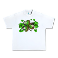 White st. patricks day shamrocks Urban Heavy Tee - BarkalooDesign