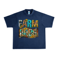 Navy western farm babe Urban Heavy Tee - texasbilliewilder