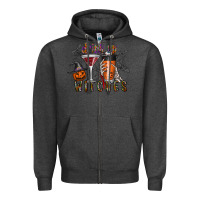 Charcoal Heather drink up witches Zipper Hoodie - CowhideDigitalArt