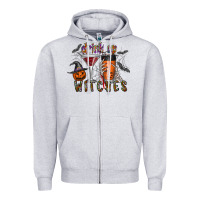 Heather Grey drink up witches Zipper Hoodie - CowhideDigitalArt
