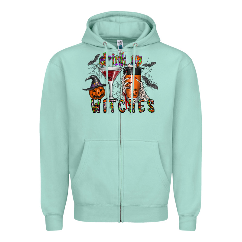 Drink Up Witches Zipper Hoodie by CowhideDigitalArt | Teevron