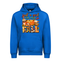 Cobalt just a girl who loves fall Urban Hoodie - MaliasSmallBusiness