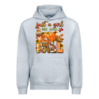 Heather Grey just a girl who loves fall Urban Hoodie - MaliasSmallBusiness