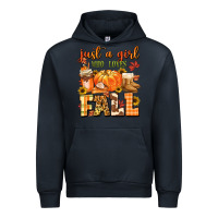 Navy just a girl who loves fall Urban Hoodie - MaliasSmallBusiness
