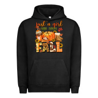 Pigment Black just a girl who loves fall Urban Hoodie - MaliasSmallBusiness