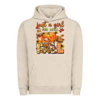 Pigment French Oak just a girl who loves fall Urban Hoodie - MaliasSmallBusiness